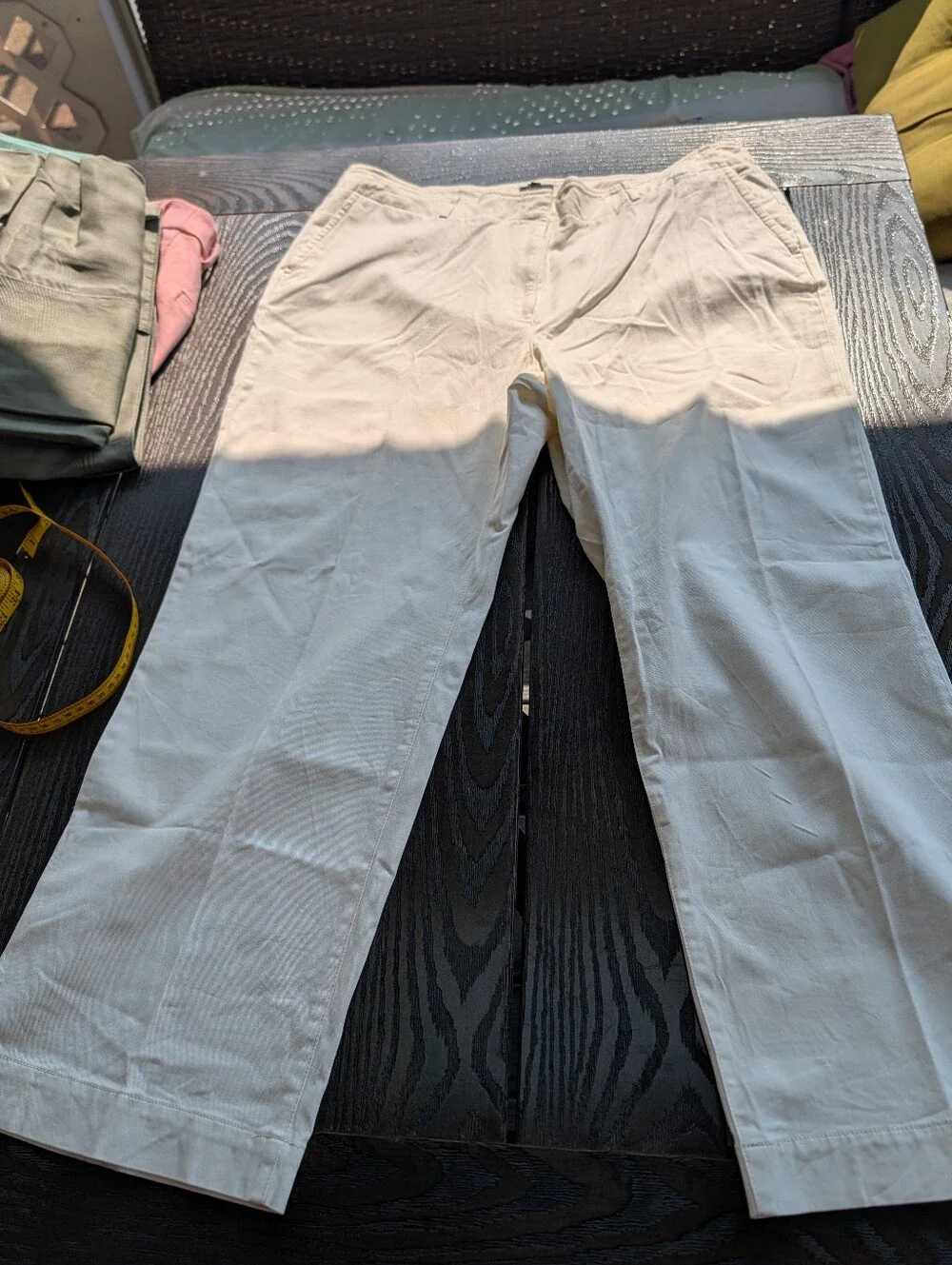 Talbots Women's Light Brown New England Crop Chino Trousers Size 18W